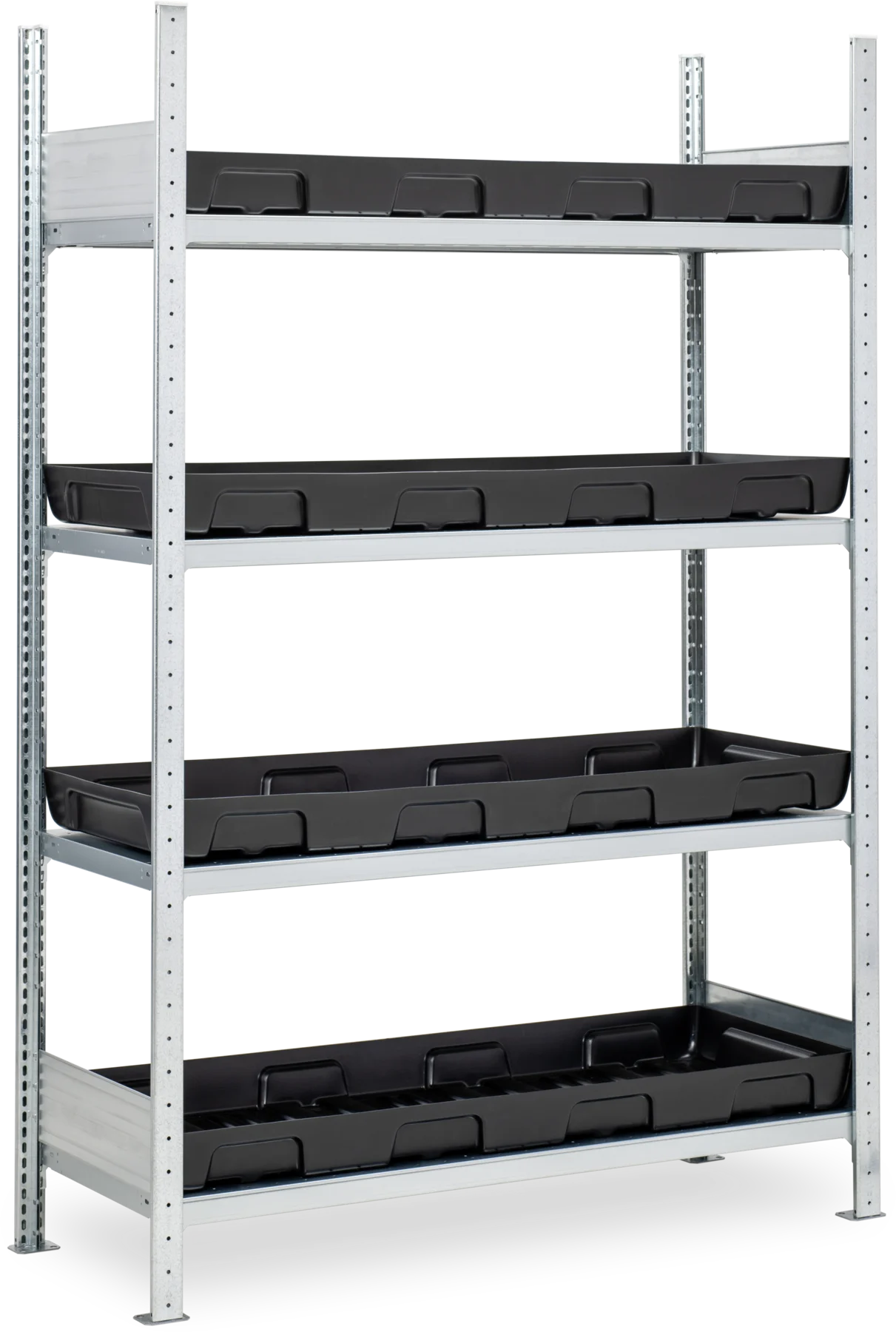 CEMO hazardous substances rack for small containers with PE sumps, 36 L